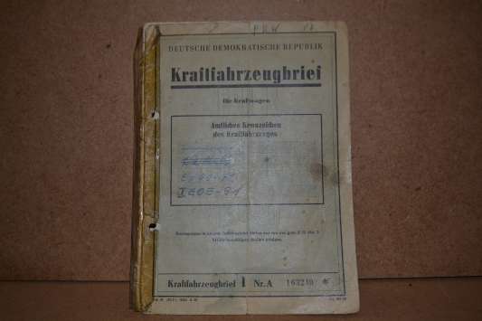DKW F7 Kombi 1935 KFZ Brief