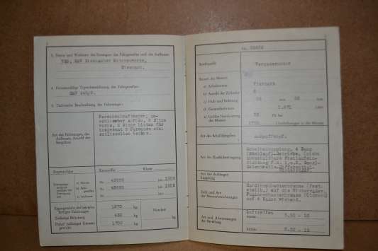 EMW 340-2 Bj. 1953 KFZ Brief